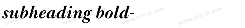 subheading bold字体转换